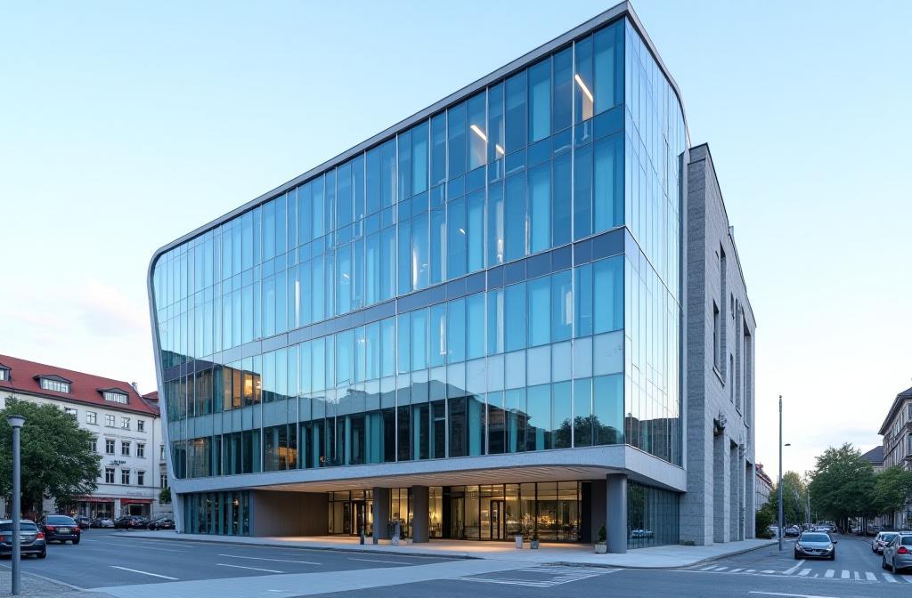 View of Eesti Finantsgrupp office building facade, symbolizing stability.